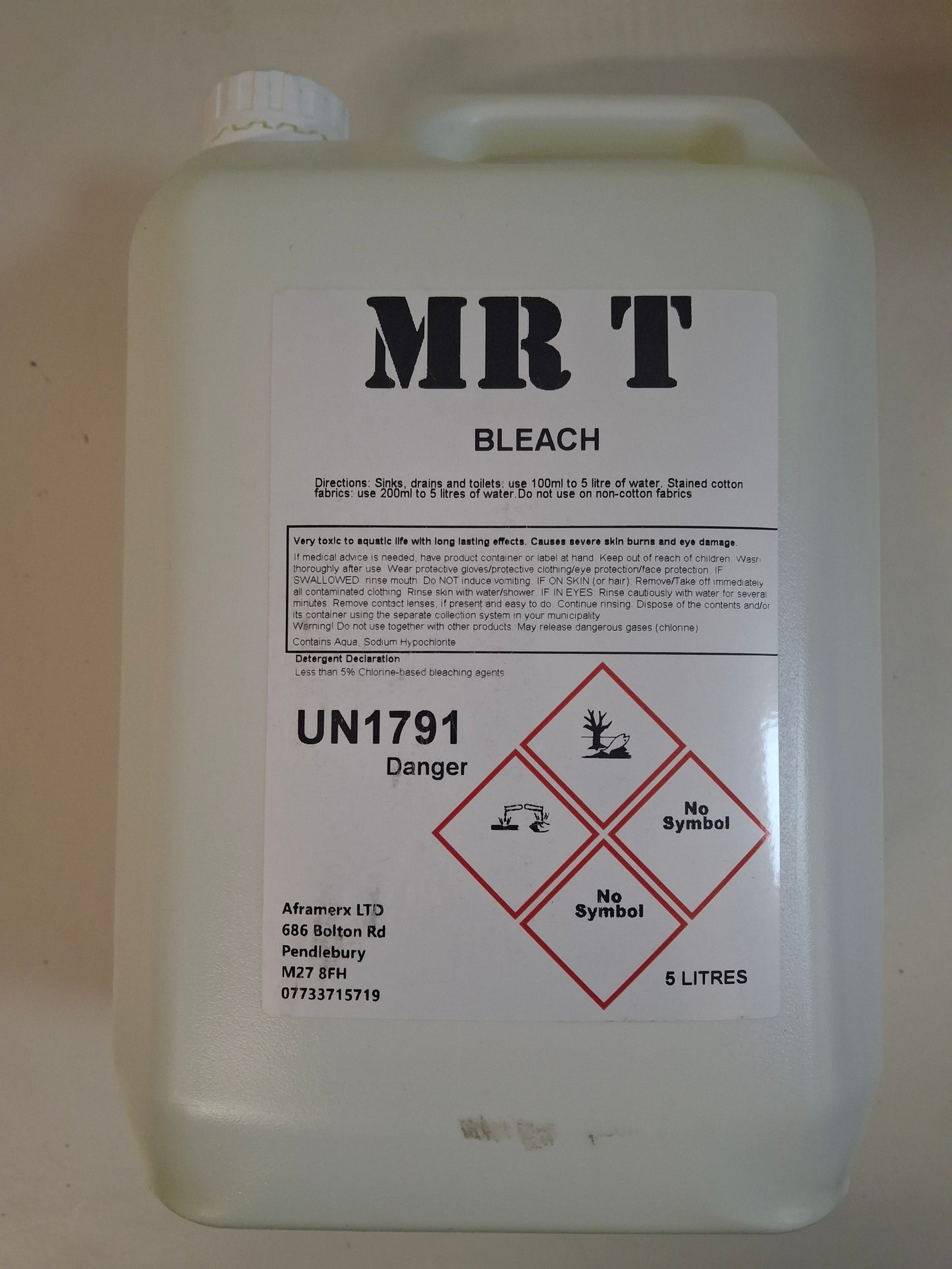 5 Ltr Standard Thick Bleach