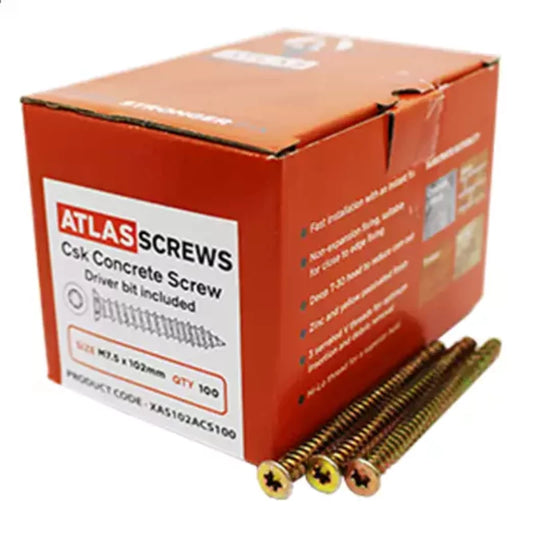 Concrete Framing Screws 122 x 7.5 Box of 100