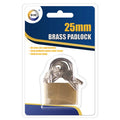 Brass Padlock 25mm 2 keys
