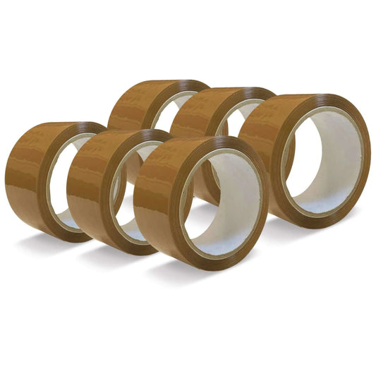 6 Rolls of Packaging Tapes Brown