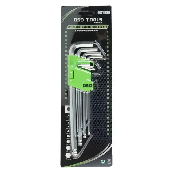 9PC Extra Long Ball HEX Key Set