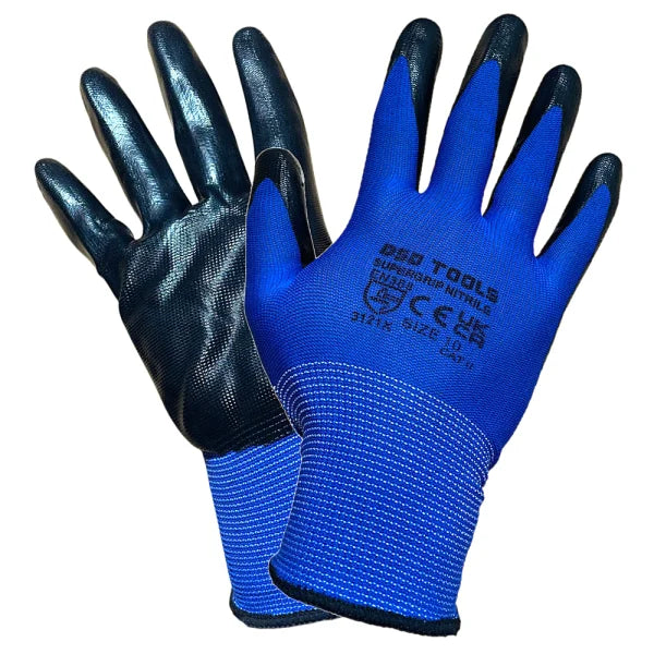 Nitrile Coated Gloves Size 10 - 12 Pairs
