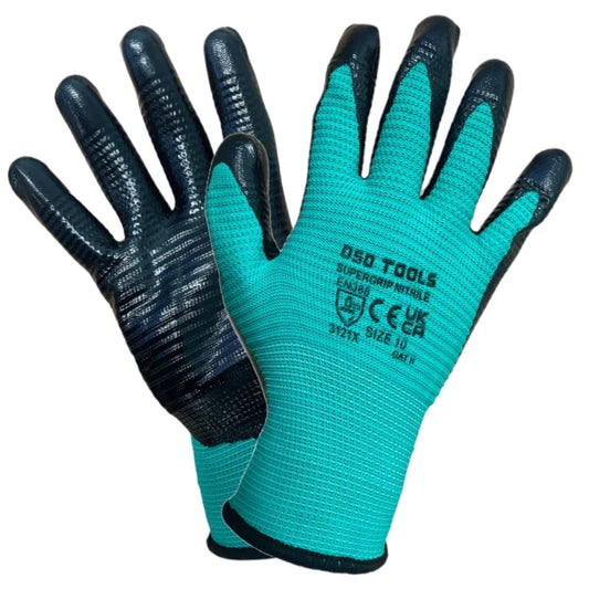 13 GAUGE LATEX COATED POLYESTER GLOVES SIZE 10 - 12 Pairs