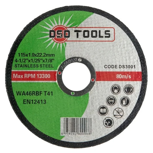 Cutting Disc For S/Steel 115 X 1.0 X 22.2mm Pack Of 10