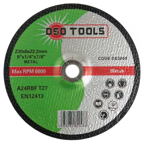 Grinding Discs (9″) 230mm X 6mm X 22mm Pack Of 5