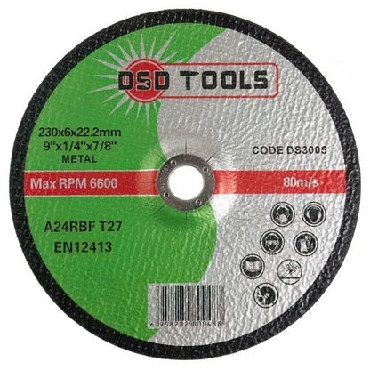 Grinding Discs (9″) 230mm X 6mm X 22mm Pack Of 5