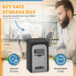 Deskit 4-Digit Combination Key Safe – Wall Mounted Outdoor Key Lock Box