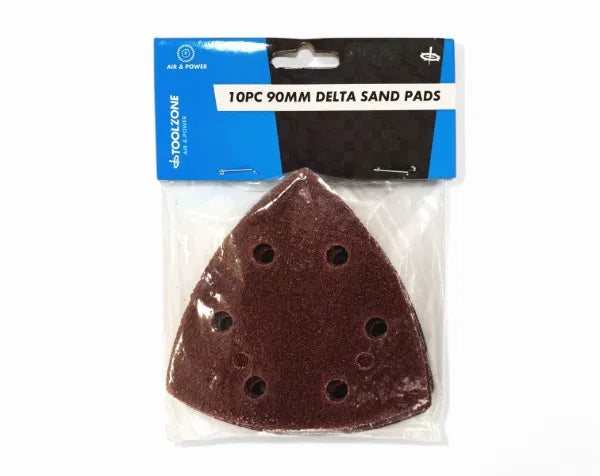 10Pc 90Mm Hook And Loop Delta Sand Pads