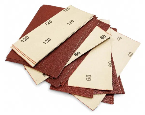 30PC 1/3RD SHEET PADS ASSORTED GRIT