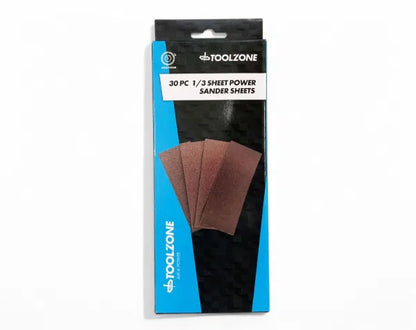 30PC 1/3RD SHEET PADS ASSORTED GRIT