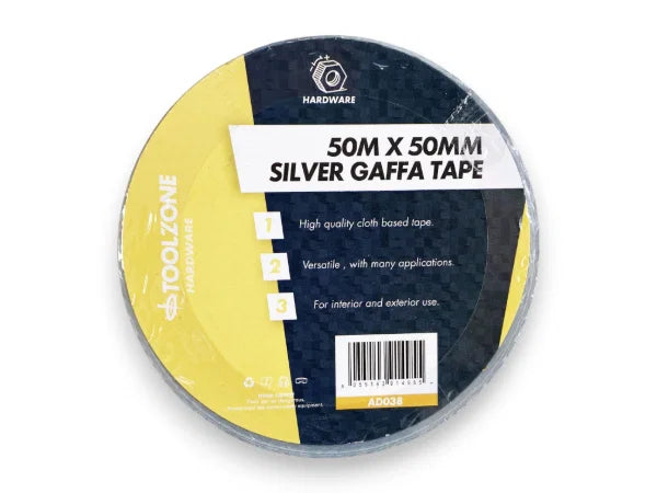 50M X 50MM SILVER GAFFA TAPE