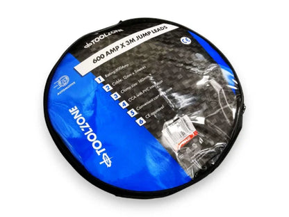 600A Heavy Duty Jump Leads 3m Battery Booster Cables with Zip Case
