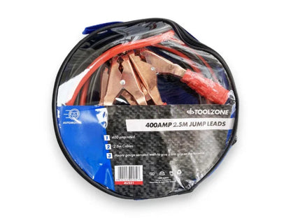 400A Jump Leads 2.5m Car Battery Booster Cables with Carry Case