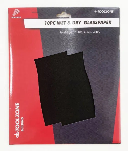 10PC Wet And Dry Glasspaper