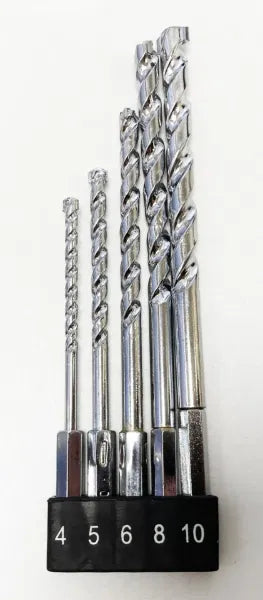 5Pc Hex Shank Masonry Drill Set