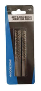 8PC 2.5mm Long Series HSS Drills