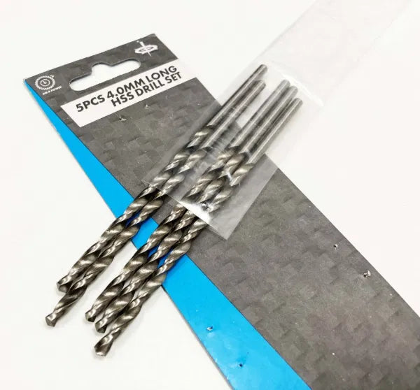 5PC 4mm Long Series HSS Drills