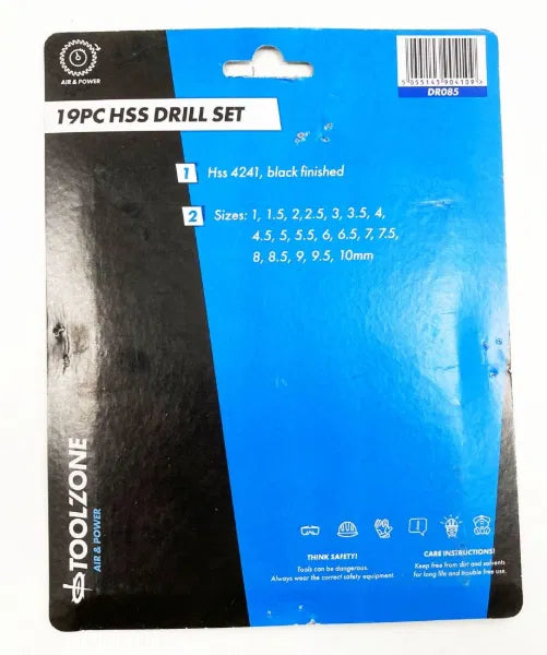 19PC High Speed Steel Drills Set