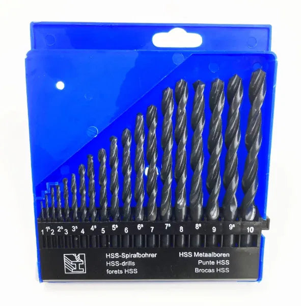 19PC High Speed Steel Drills Set