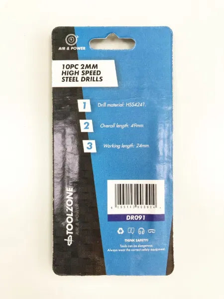 10PC 2mm High Speed Steel Drills