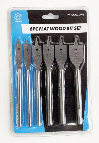 6PC Flat Wood Bit Set
