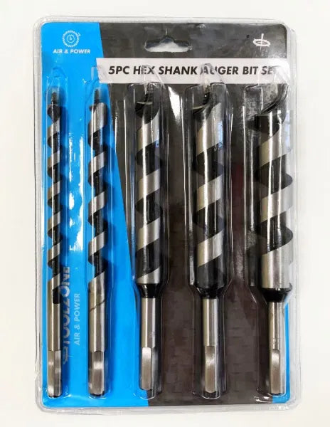 5PC Hex Shank Auger Bits