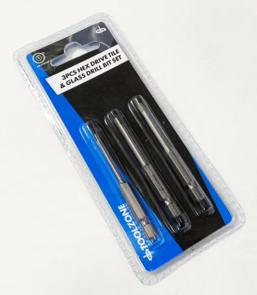 3PC Hex Tile & Glass Drills