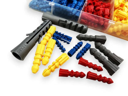 220pc Assorted Wall Plugs 5–12mm with Storage Case