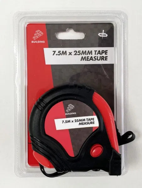 7.5M 25mm R/Coated Tape Measure