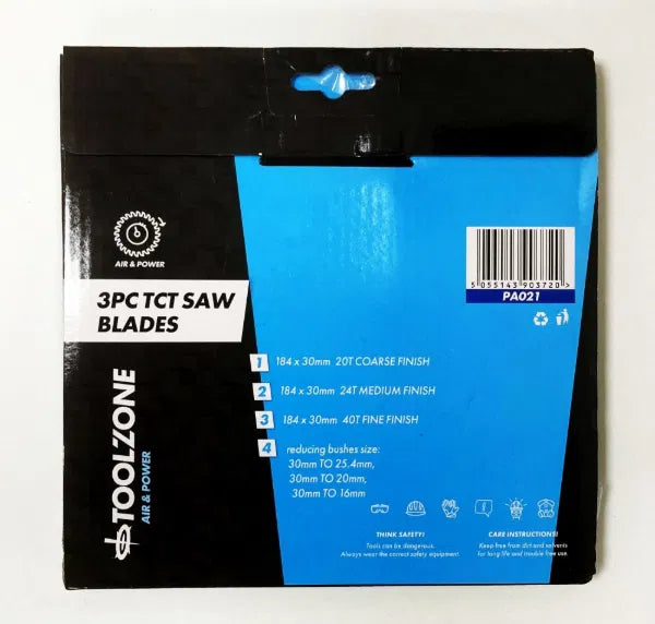 3Pc 184mm TCT Circular Saw Blades