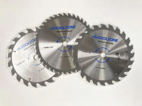 3Pc 190mm 16mm TCT Circ. Saw Blades