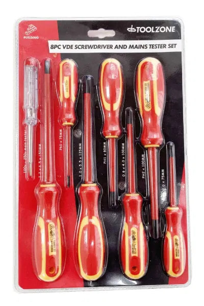 8Pc Vde Screwdrivers & Tester