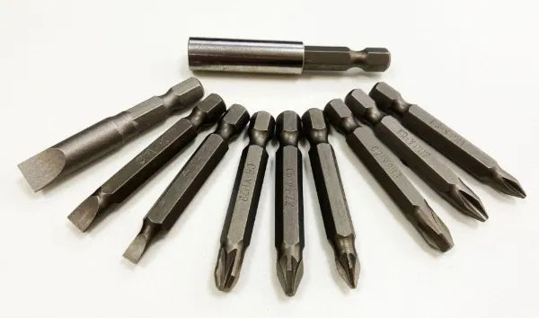 10PC CRV Single Ended Power Bit Set