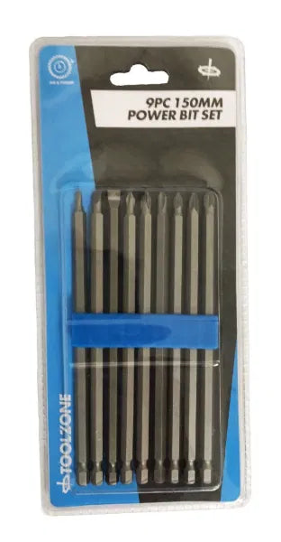 9Pc 150mm CRV Power Bit Set