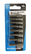 8PC 1/4" Hex Shank Nut Drivers