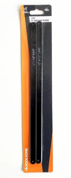 12PC 12" C/STEEL HACKSAW BLADES