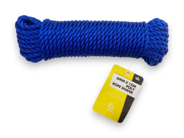 6MM X 15M POLY ROPE SHANK