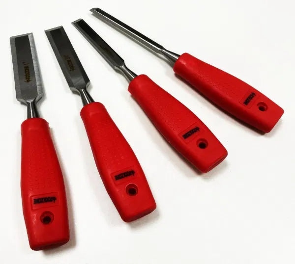 4Pc Plastic Handle Chisel Set