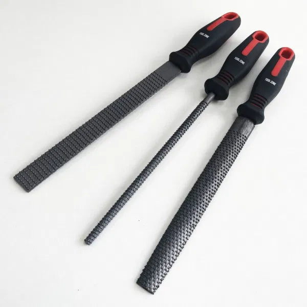 3Pc Quality Wood Rasp Set Softgrip
