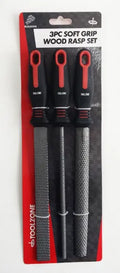 3Pc Quality Wood Rasp Set Softgrip