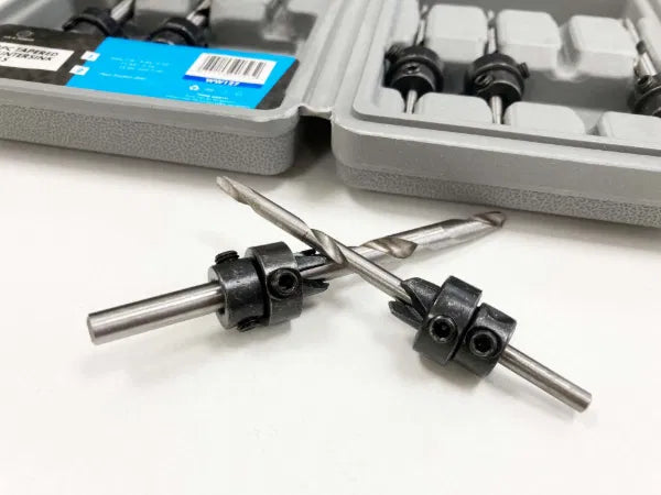22PC Tapered Countersink Drills