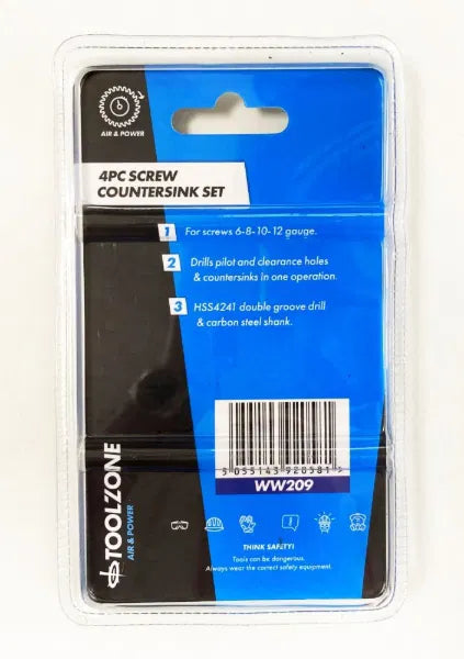 4PC Screw Countersink Set