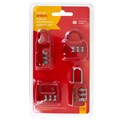 Amtech 4 Piece combination padlock set