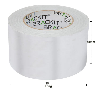 Brackit Aluminium Foil Tape 48mm – Heat Resistant HVAC & Insulation Tape