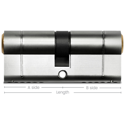 ASEC Vital 6 Pin Double Euro Dual Finish Snap Resistant Cylinder