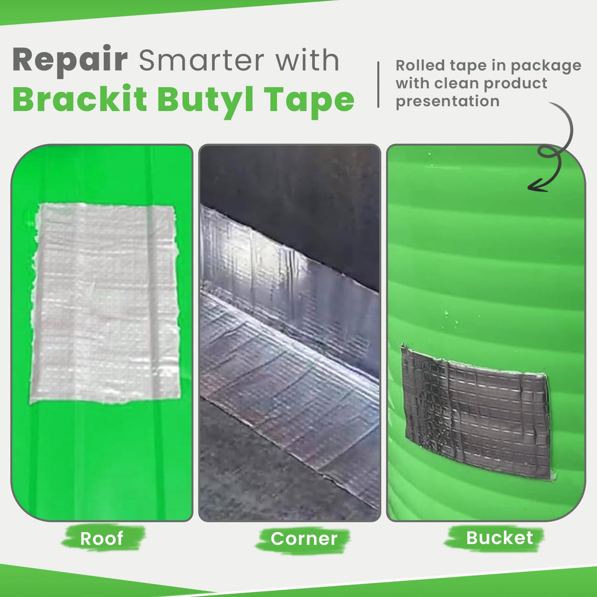 Brackit Waterproof Butyl Flashing Tape 100mm x 10m – Roof & Gutter Repair