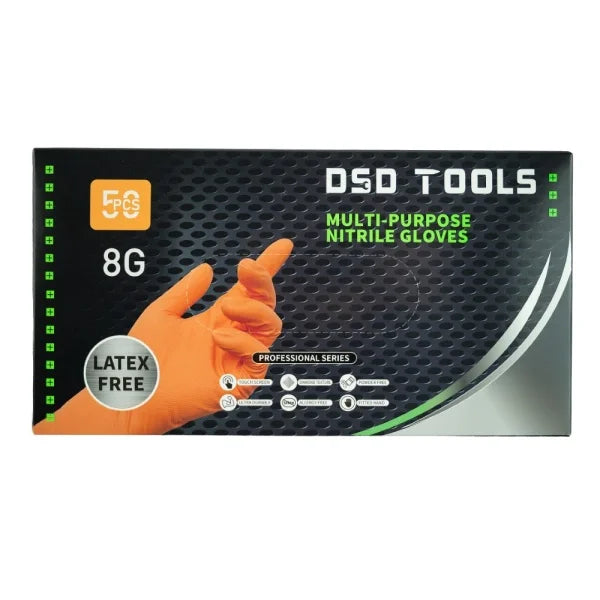 ORANGE NITRILE GLOVES 50PC PER CARTON SIZE XL