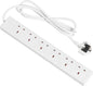 Extension Lead - 6 Gang - 2m