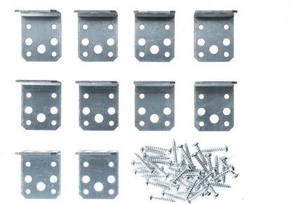 Brackit 10pc Galvanised Steel Angle Brackets 50 x 50 x 40mm + 40 Screws