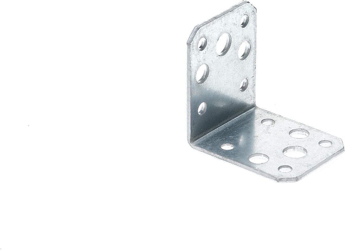 Brackit 10pc Galvanised Steel Angle Brackets 50 x 50 x 40mm + 40 Screws